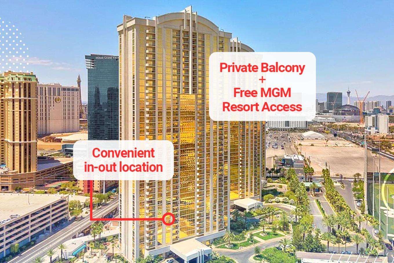 Lady Luck'S Vista - Private Balcony - Full Kitchen - Two Full Baths - Jetted Tub - Full Mgm Grand Resort Access W No Resort Fee At Mgm Signature 라스베이거스 외부 사진